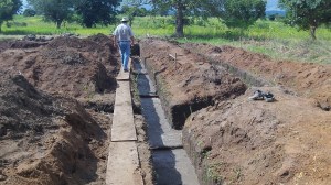Bottom of the footings poured