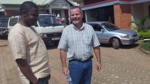 Enjoying time fellow R.A.U. leader Pastor Patrick Bukenya. Patrick's home in Kampala is our base of operation while in the city. His love for the Lord and knowledge of the huge city of Kampala is a great blessing  to R.A.U. and the work of the Lord!