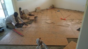 Tile work in the Hall of Tyrannus