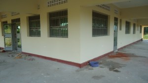 The glass has now been installed in the windows and doors