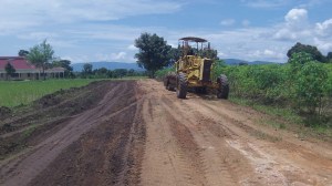 The graders last pass on the driveway