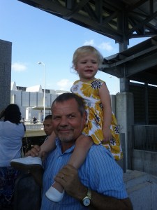 Saying goodbye at the airport