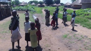 Children around Obongi Town Church