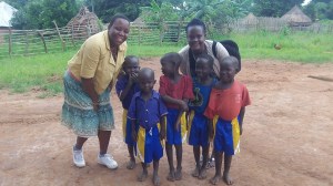 Clothes from the youth were given out at Aya Baptist