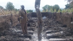 Rev Tom and Sam inside the Afoji Anglican Church